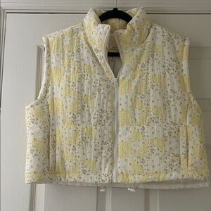 Thread & Supply Yellow and White Floral Vest